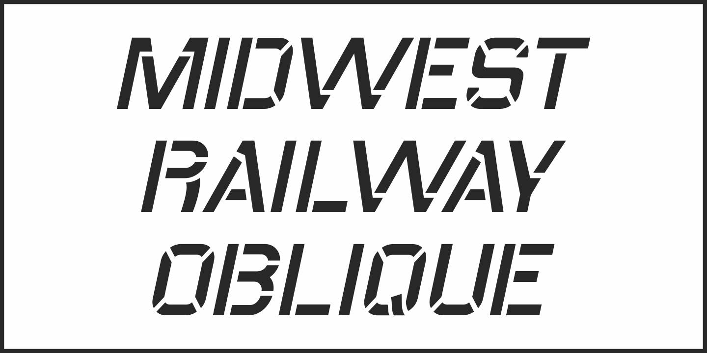 Example font Midwest Railway JNL #3